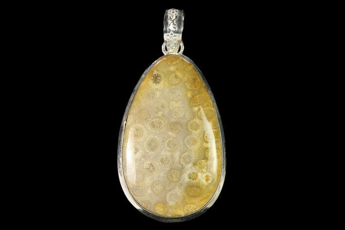 Million Year Old Fossil Coral Pendant - Indonesia #144174